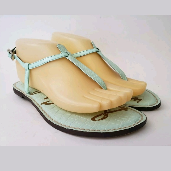 Sam Edelman Shoes - Sam Edelman Mint Green Thong Slingback Sandals 6.5